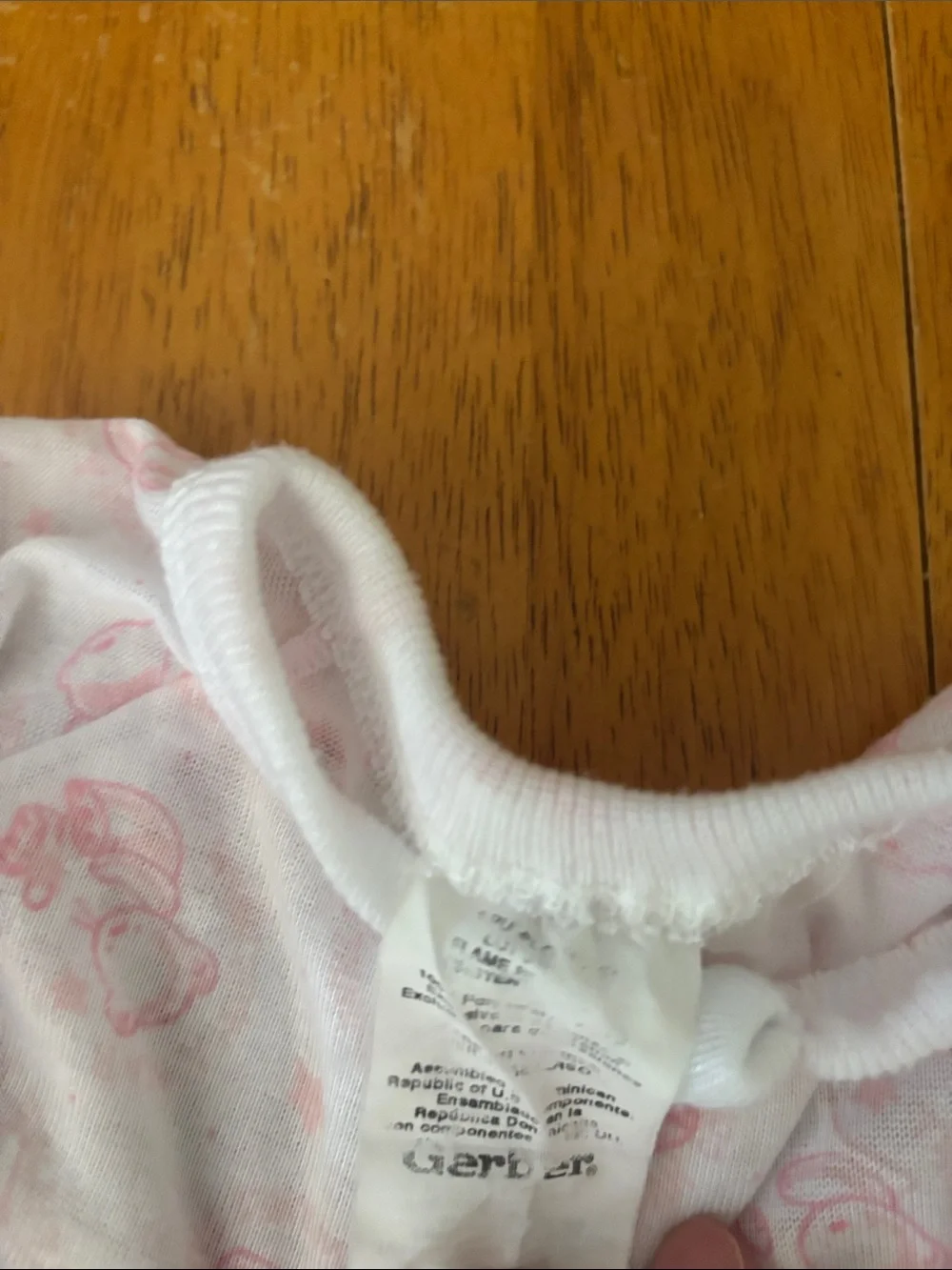 Vintage Gerber infant nightgown and onsie and bear with balloons spatula